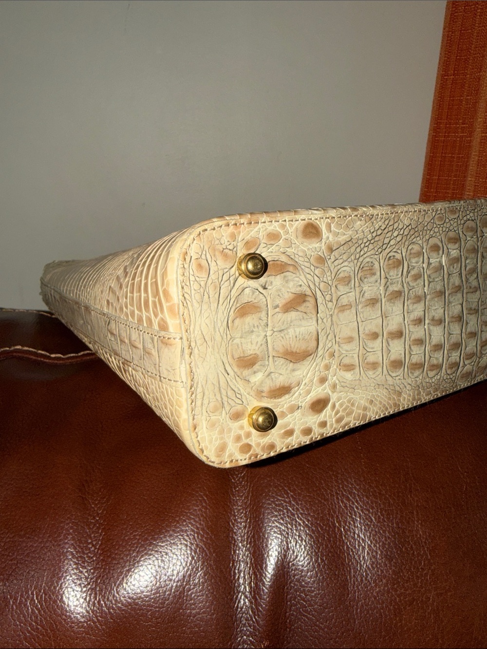 ‼️Brahmin Croc Embossed Leather Shoulder Bag - Picture 7 of 12
